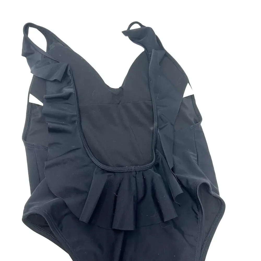 Aerie size large black‎ one piece bathing suit swimsuit new with tags low back
